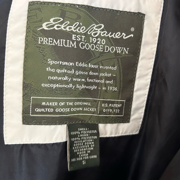*Super Warm* Eddie Bauer 100% Goose Down White Puffer Jacket - Picture 4 of 13